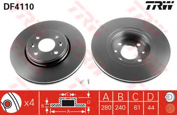Disco do freio dianteiro 09A72730 Brembo