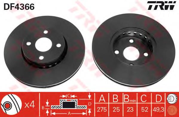 Disco do freio dianteiro Japan Parts DI219C