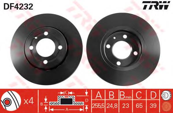 Disco do freio dianteiro TRW DF4232 preço, a partir de 47,87 USD