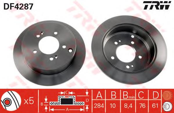 Disco do freio traseiro TRW DF4287 preço, a partir de 49,02 USD