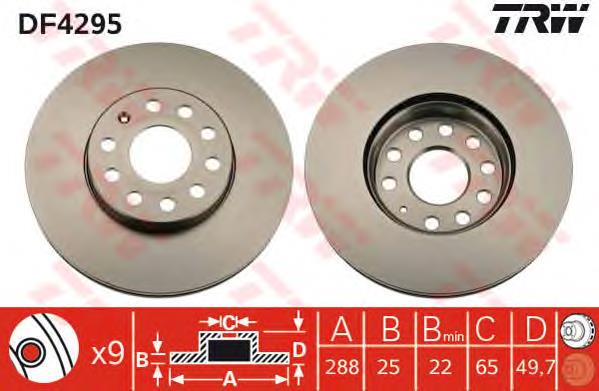 Kit de reparação dos freios dianteiros BG3833C VAG