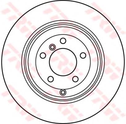 Disco do freio traseiro SDB000211 Land Rover