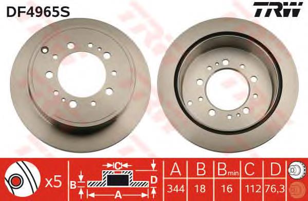 Disco do freio traseiro DP237C Japan Parts