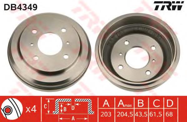 Compre 432064M000 Nissan/Infiniti Tambor do freio traseiro