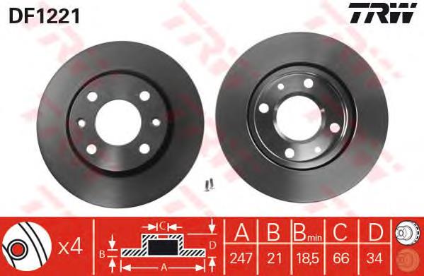 Compre BDS1034 Jurid/Bendix Disco do freio dianteiro