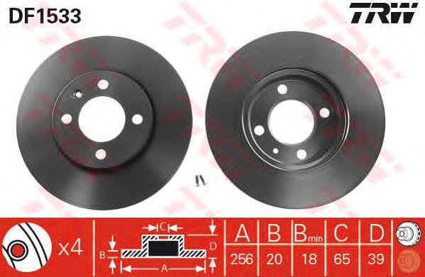 Disco do freio dianteiro 09516610 Brembo