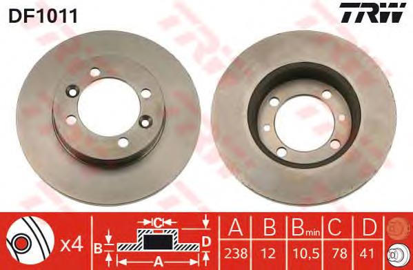 Disco do freio dianteiro 08448010 Brembo