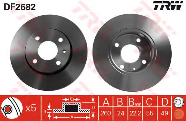 Compre 09580910 Brembo Disco do freio dianteiro