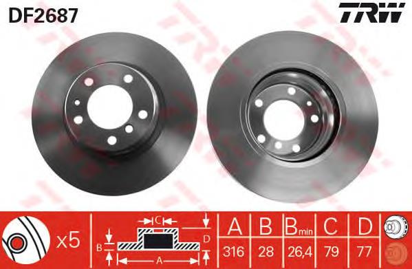 Compre RT2739GLT5 Rotinger Disco do freio dianteiro