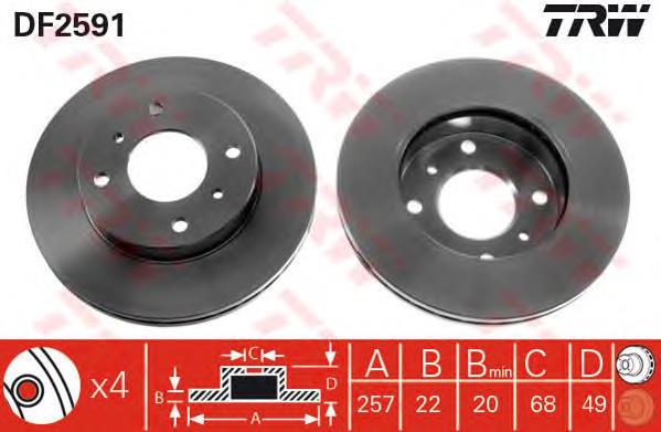 Disco do freio dianteiro Ackojap A3880006 preço, a partir de 38,71 USD