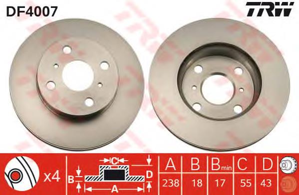 Compre DI255C Japan Parts Disco do freio dianteiro