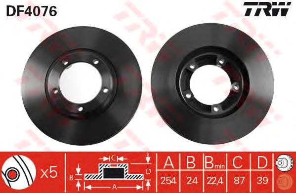 Disco do freio dianteiro BG3590 Delphi