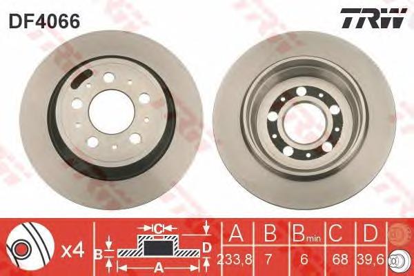 Disco do freio traseiro Brembo 08776510