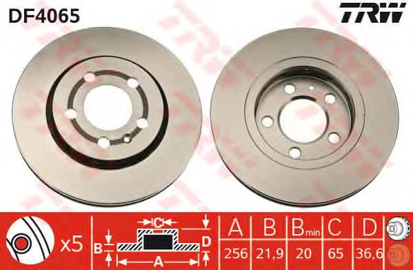 Disco do freio traseiro TRW DF4065 preço, a partir de 44,24 USD