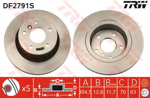 Compre SDB000470 Land Rover Disco do freio traseiro