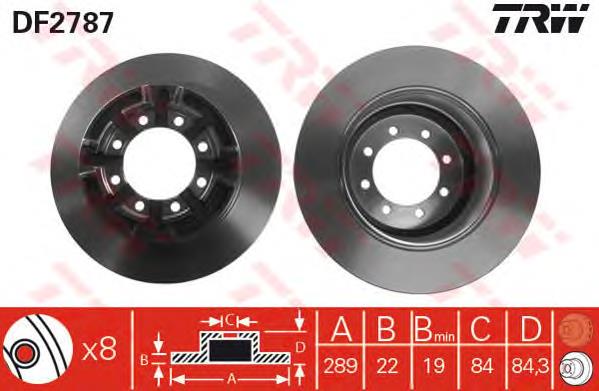 Disco do freio traseiro 736023 Diesel Technic