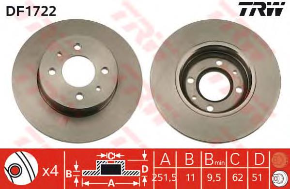 Disco do freio dianteiro Brembo 08344910