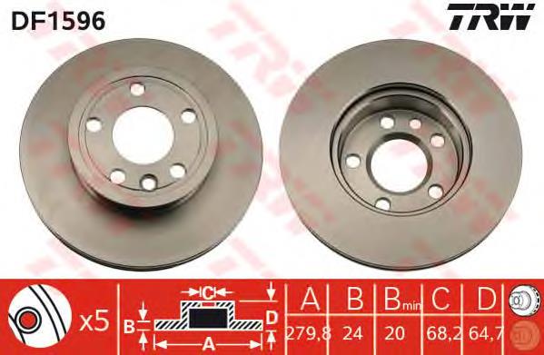 Compre 701615301AD VAG Disco do freio dianteiro