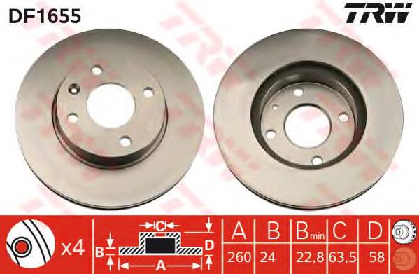 Compre 6134505 Ford Disco do freio dianteiro
