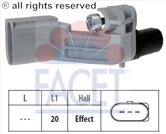 2507387 Hitachi Sensor de posição (de revoluções) de cambota