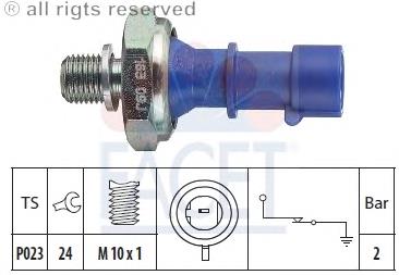 70163 Facet Sensor de pressão de óleo
