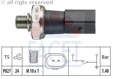 70168 Facet Sensor de pressão de óleo