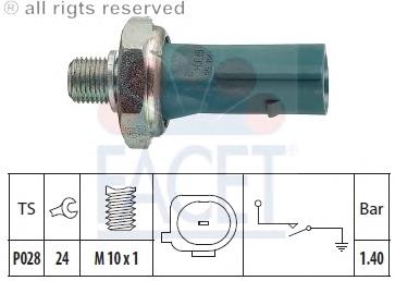 79919081 VAG Sensor de pressão de óleo