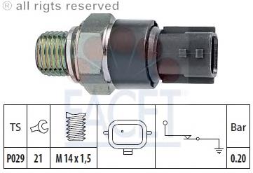 0910064 Metzger Sensor de pressão de óleo
