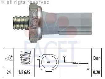 70187 Facet Sensor de pressão de óleo