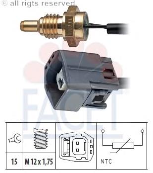 9C116G004BD Ford Sensor de temperatura do fluido de esfriamento