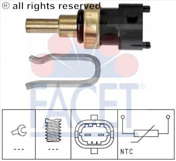 55206393 Peugeot/Citroen Sensor de temperatura do fluido de esfriamento