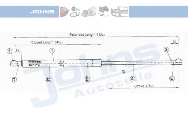 Amortecedor de tampa de porta-malas (de 3ª/5ª porta traseira) Open Parts GSR601100 preço, a partir de 14,72 USD
