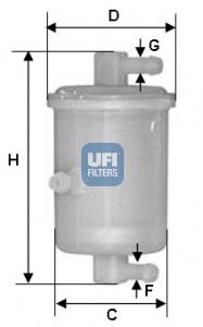 3101701 UFI Filtro de combustível