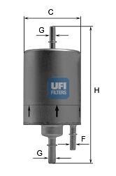3183000 UFI Filtro de combustível
