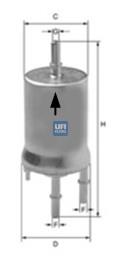 3183200 UFI Filtro de combustível