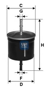 3181100 UFI Filtro de combustível