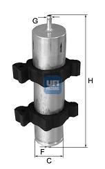 3182400 UFI Filtro de combustível