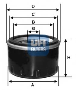 Filtro de óleo UFI 2310500 preço, a partir de 5,54 USD