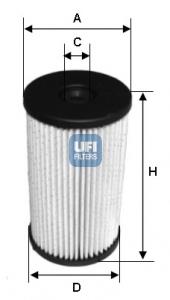 Filtro de combustível UFI 2600700 preço, a partir de 17,51 USD