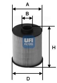 2600600 UFI Filtro de combustível