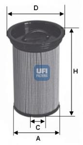 2600500 UFI Filtro de combustível