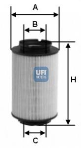 2601400 UFI Filtro de combustível