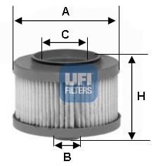 2601300 UFI Filtro de combustível