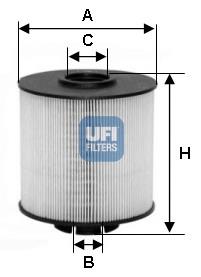 2601700 UFI Filtro de combustível