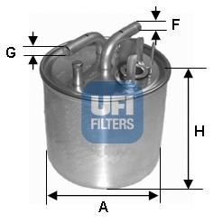 2400200 UFI Filtro de combustível