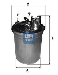2400400 UFI Filtro de combustível