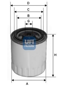 2432100 UFI Filtro de combustível