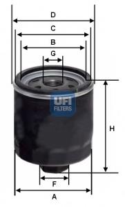 2342800 UFI Filtro de óleo