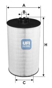 2500700 UFI Filtro de óleo