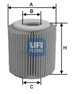 2505600 UFI Filtro de óleo